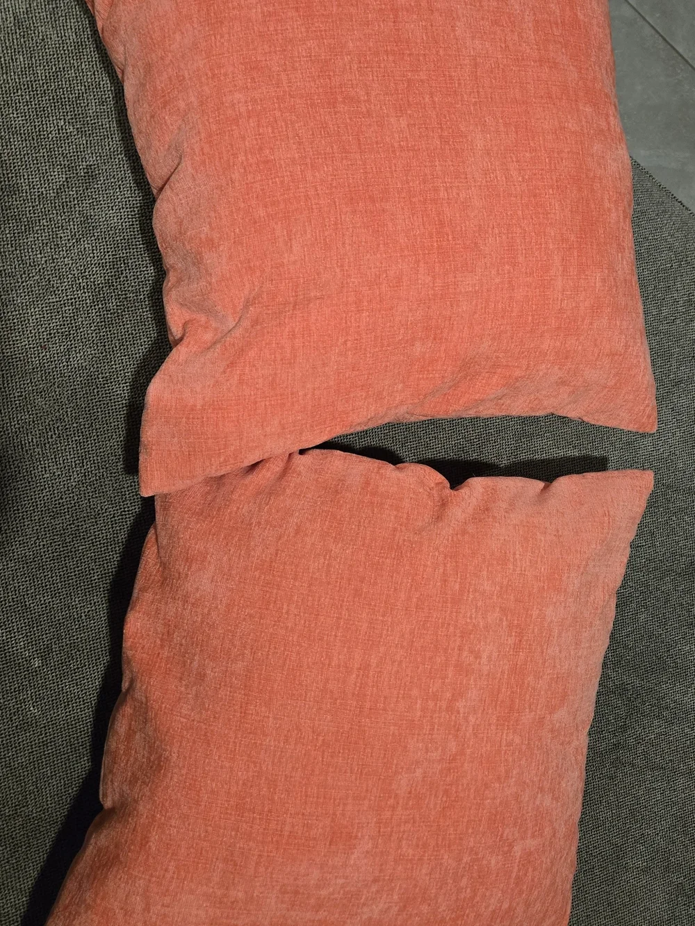 Coral Orange Decorative Throw Pillow Pair